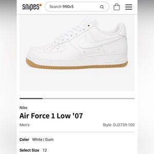 Nike Air Force 1 Low '07 Gum bottom (NO BOX)